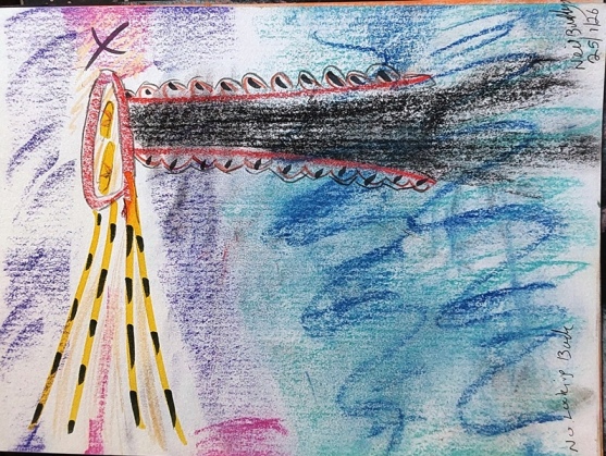 Abstract painting: No Looking Back